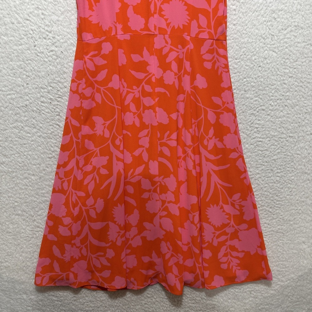 Talbots Women's Size 8P‎ Silhouette Garden Flutter Sleeve Crepe Dress Back Zip - Picture 9 of 12